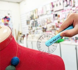 Sew Mate 透明輪轉尺-20cm CS-020-BLUE | 加米修有限公司 SEWMATE CO., LTD.